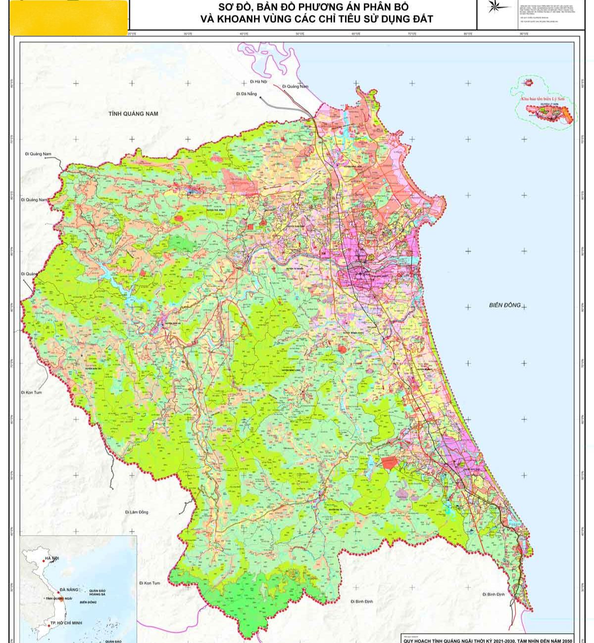 bản đồ các huyện tỉnh quảng ngãi