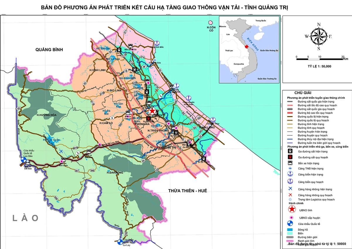 bản đồ giao thông quảng trị