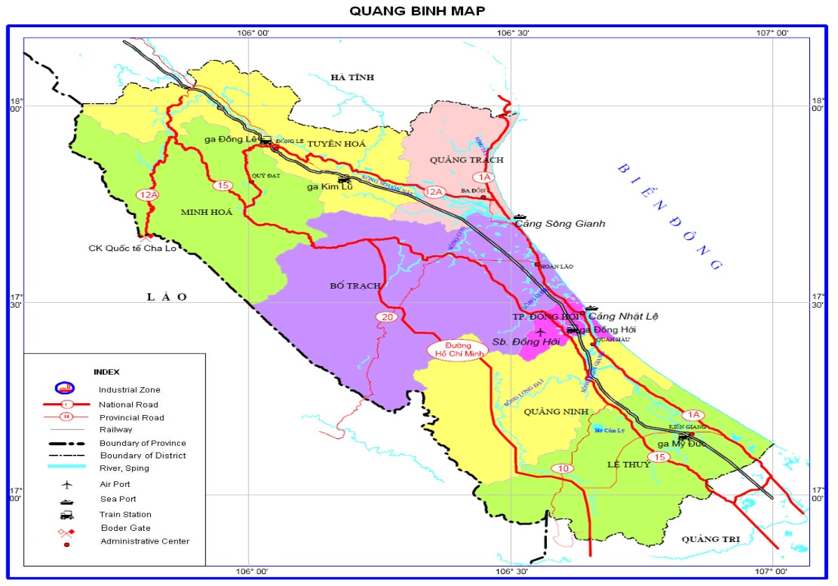 bản đồ giao thông tỉnh quảng bình