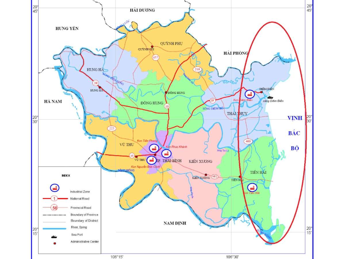 Tổng hợp bản đồ Thái Bình chi tiết, chuẩn xác 