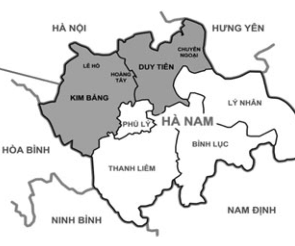 bản đồ hành chính hà nam mới nhất