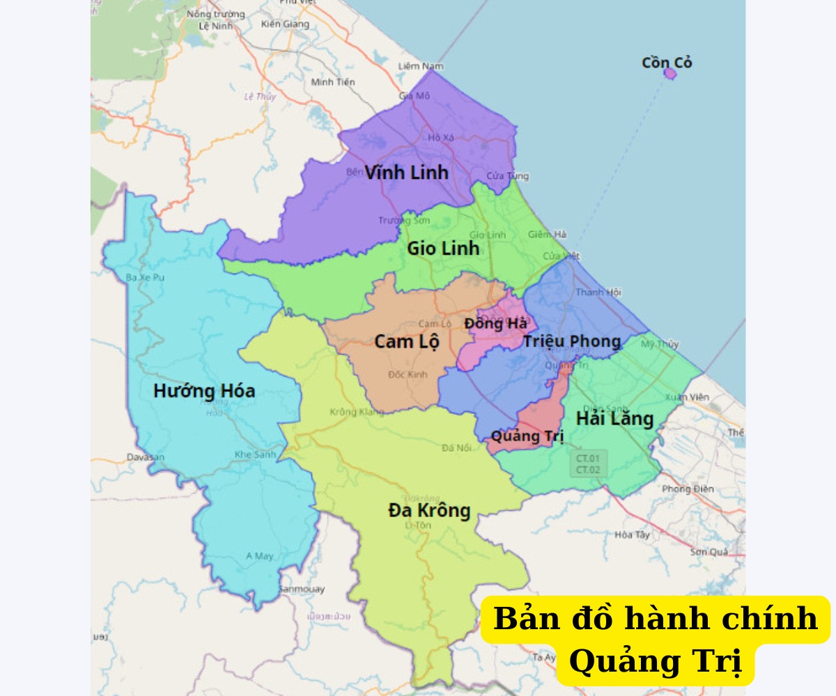 bản đồ hành chính quảng trị