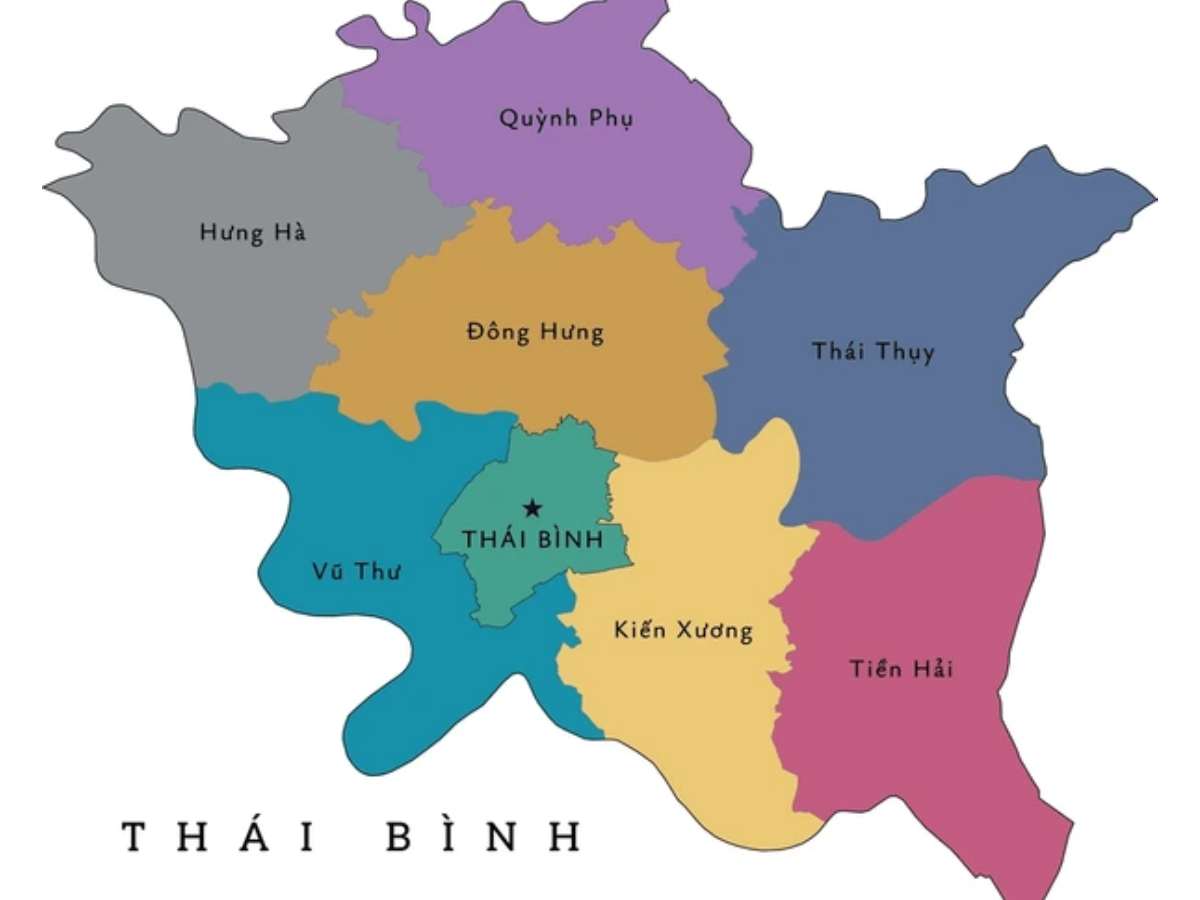 bản đồ hành chính thái bình