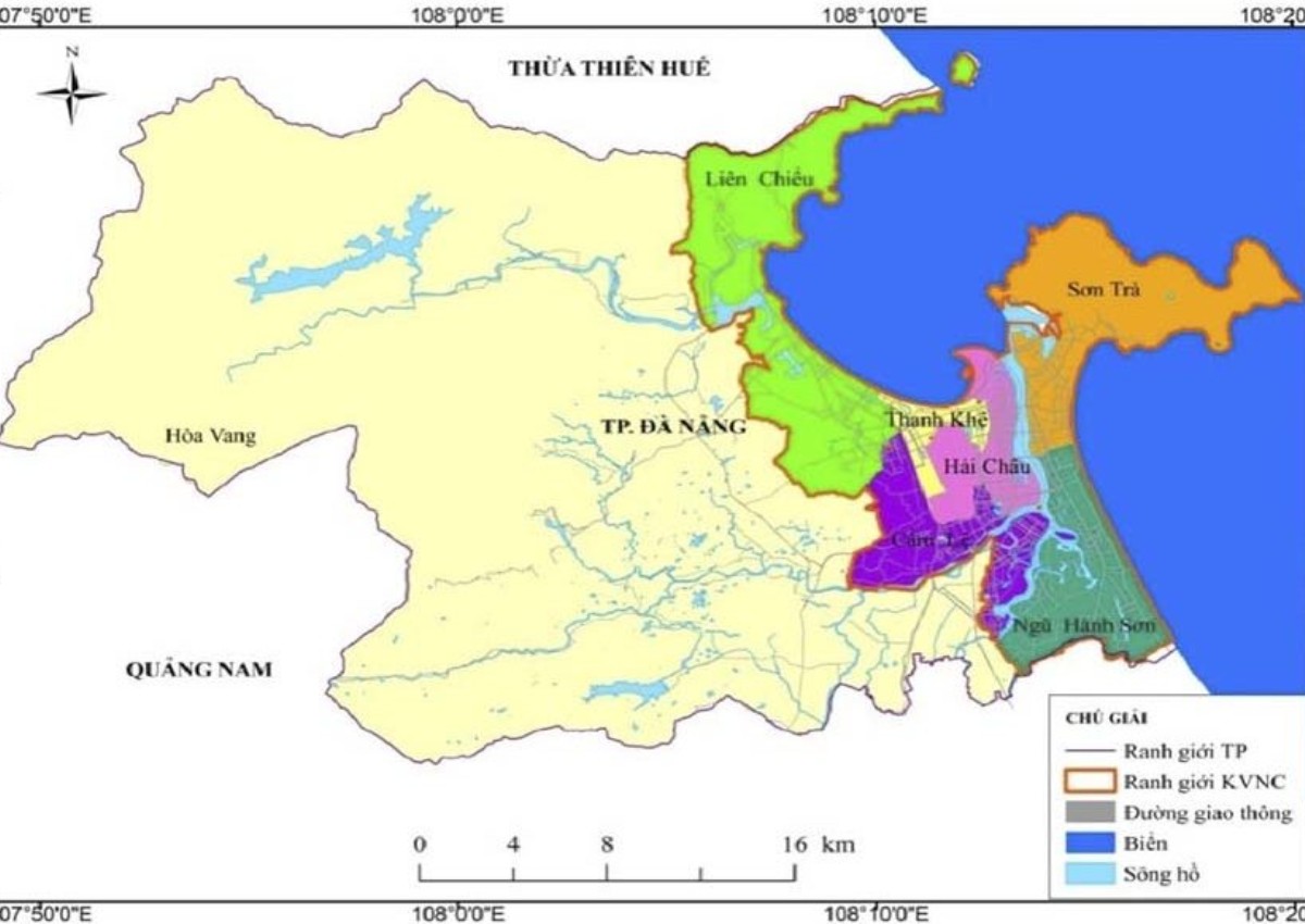 bản đồ hành chính thành phố đà nẵng