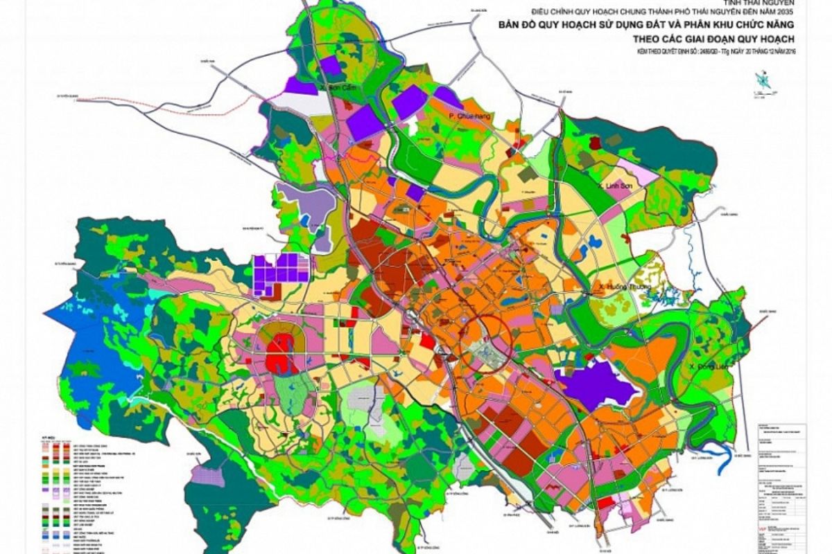 bản đồ kế hoạch quy hoạch thái nguyên