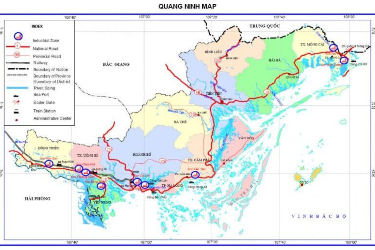 bản đồ quảng ninh mới nhất 