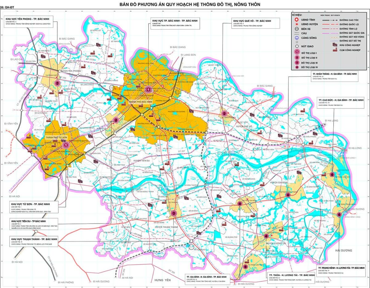 Bản đồ quy hoạch đô thị bắc ninh