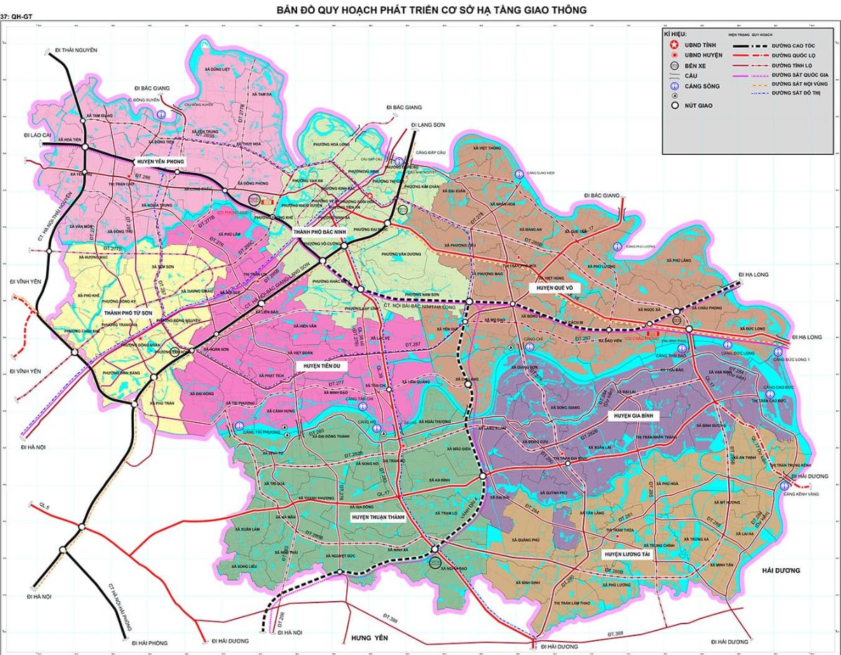 bản đồ quy hoạch giao thông bắc ninh