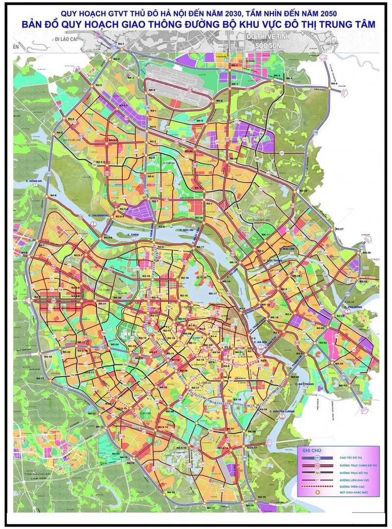 bản đồ quy hoạch giao thông hà nội
