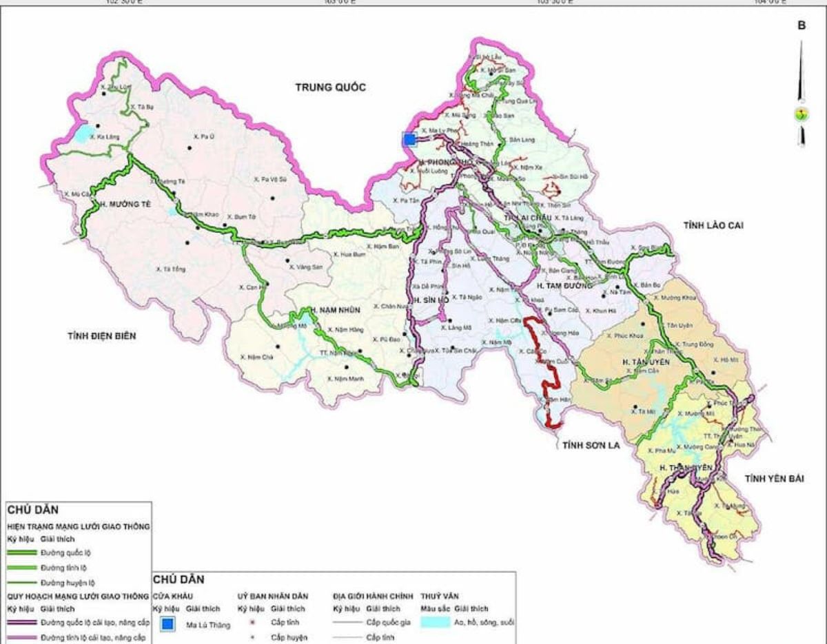 bản đồ quy hoạch giao thông lai châu