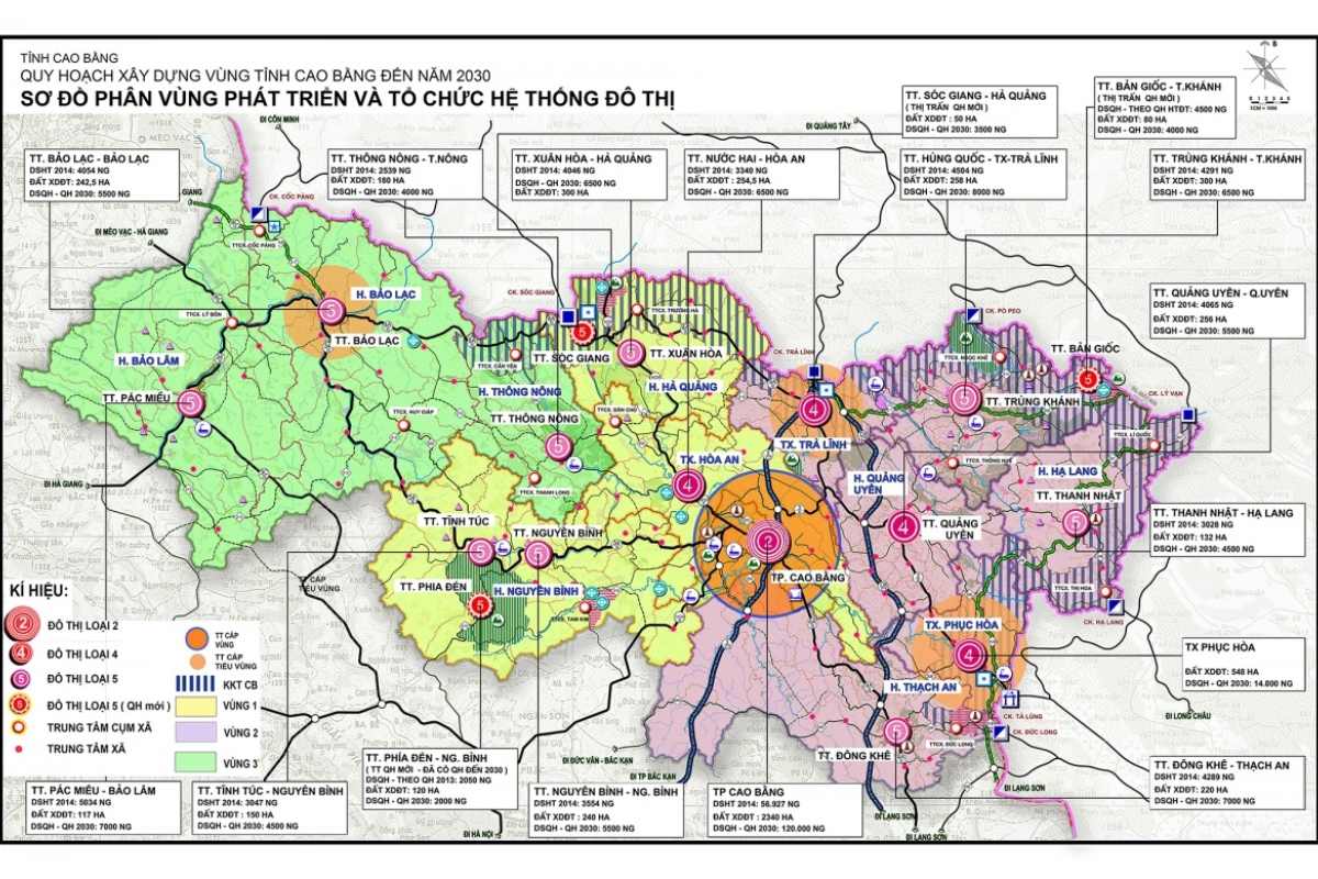 Bản đồ Cao Bằng đầy đủ, chuẩn xác