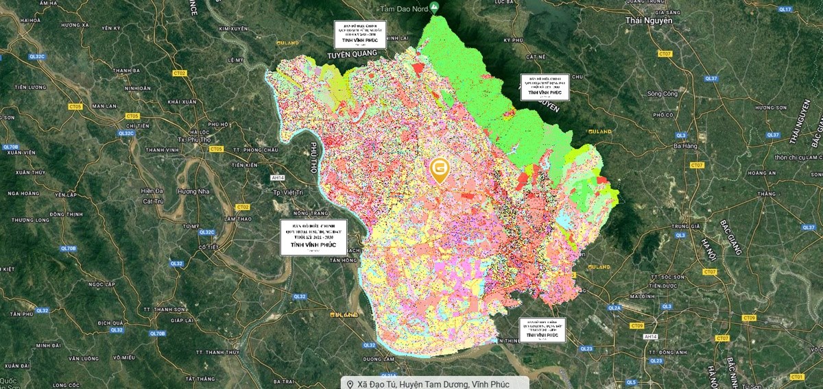 bản đồ quy hoạch tỉnh vĩnh phúc
