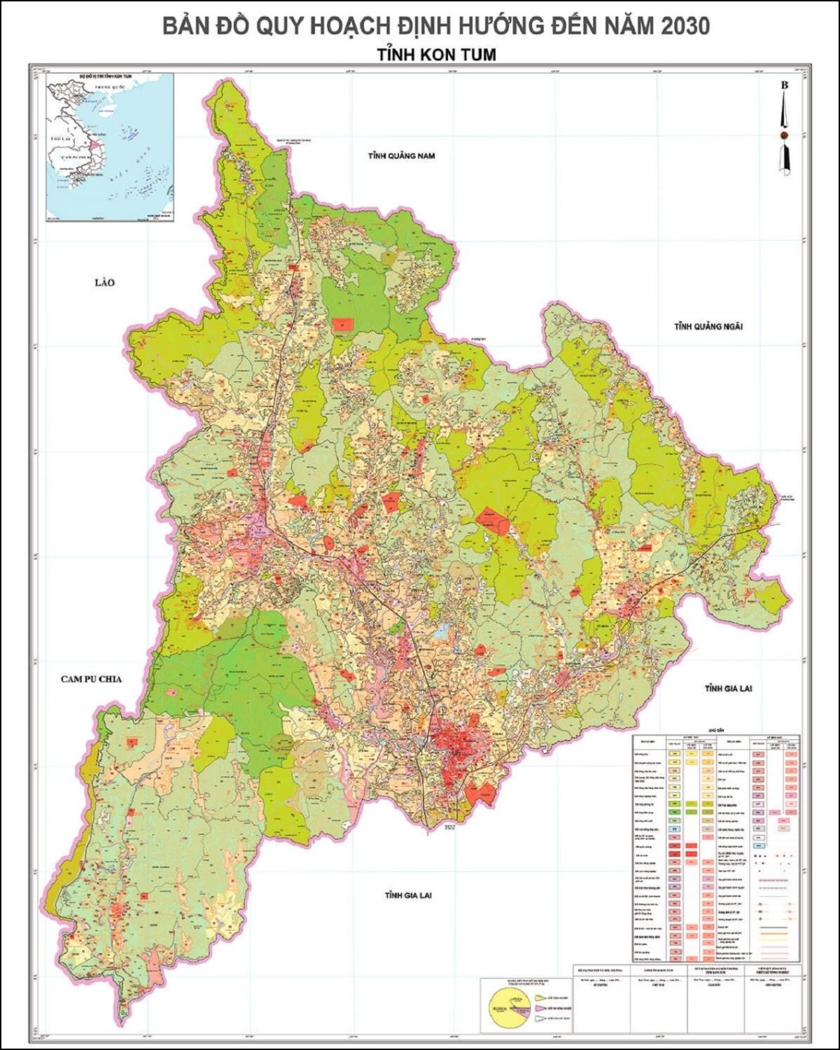 bản đồ tỉnh kon tum mới nhất