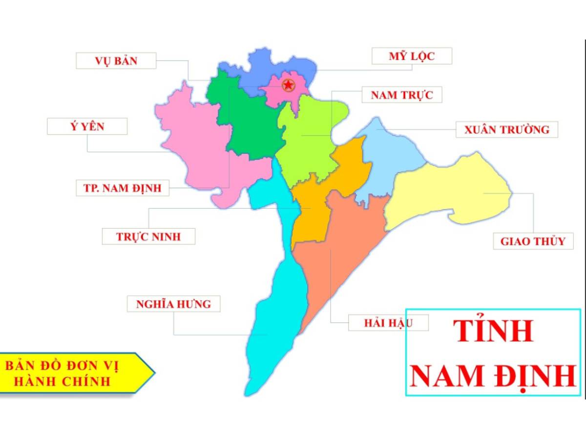 bản đồ tỉnh nam định