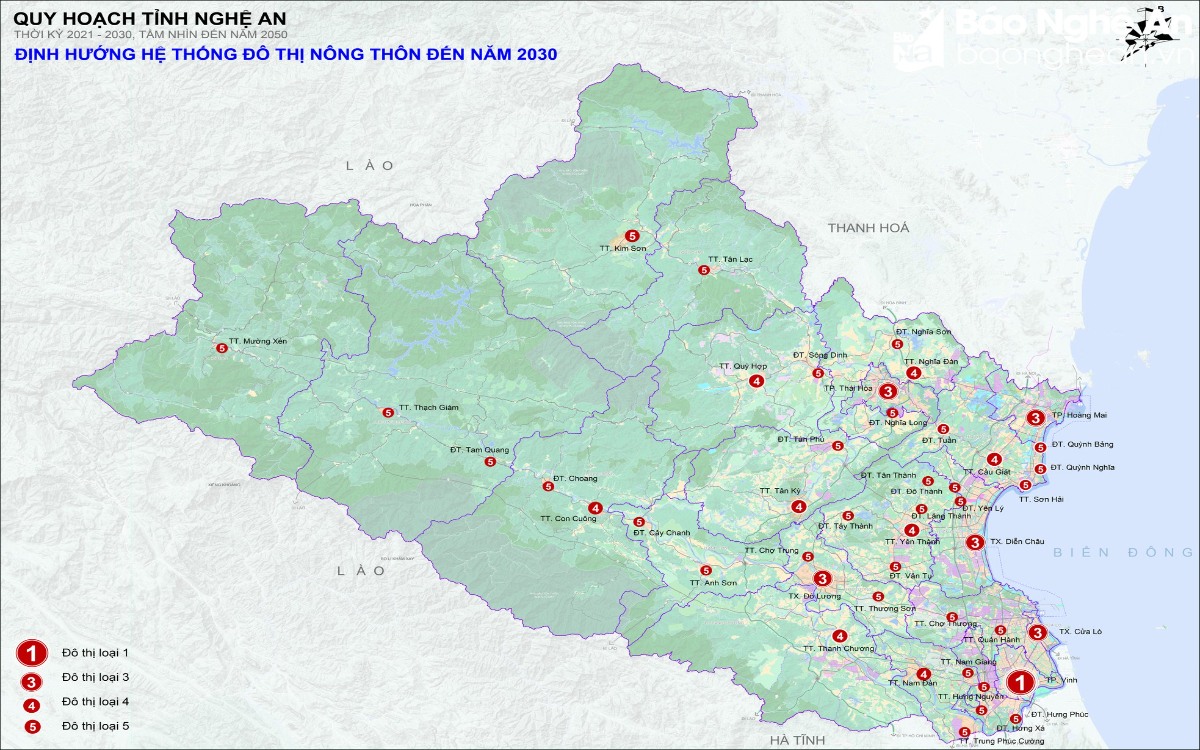 nghệ an bản đồ mới nhất